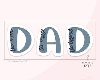 DAD Set Cookie Cutter .STL Files + . PNG Eddie Images!