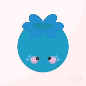 Fruit Friends Blueberry Cookie Cutter Set .STL Files  + . PNG Eddie Images!