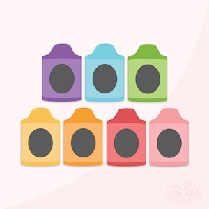 Mini Crayon Cookie Cutter Set .STL File  + 7 .PNG Eddie Images!