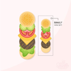 Build A Burger Cookie Cutter Set .STL Files + 8 .PNG Eddie Images!