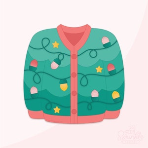 Ugly Christmas Sweater Cookie Cutter .STL File + . PNG Eddie Image!