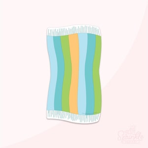 Conjunto de toalha de praia com cortador de biscoitos com franjas . Arquivos STL + imagem PNG do Eddie!