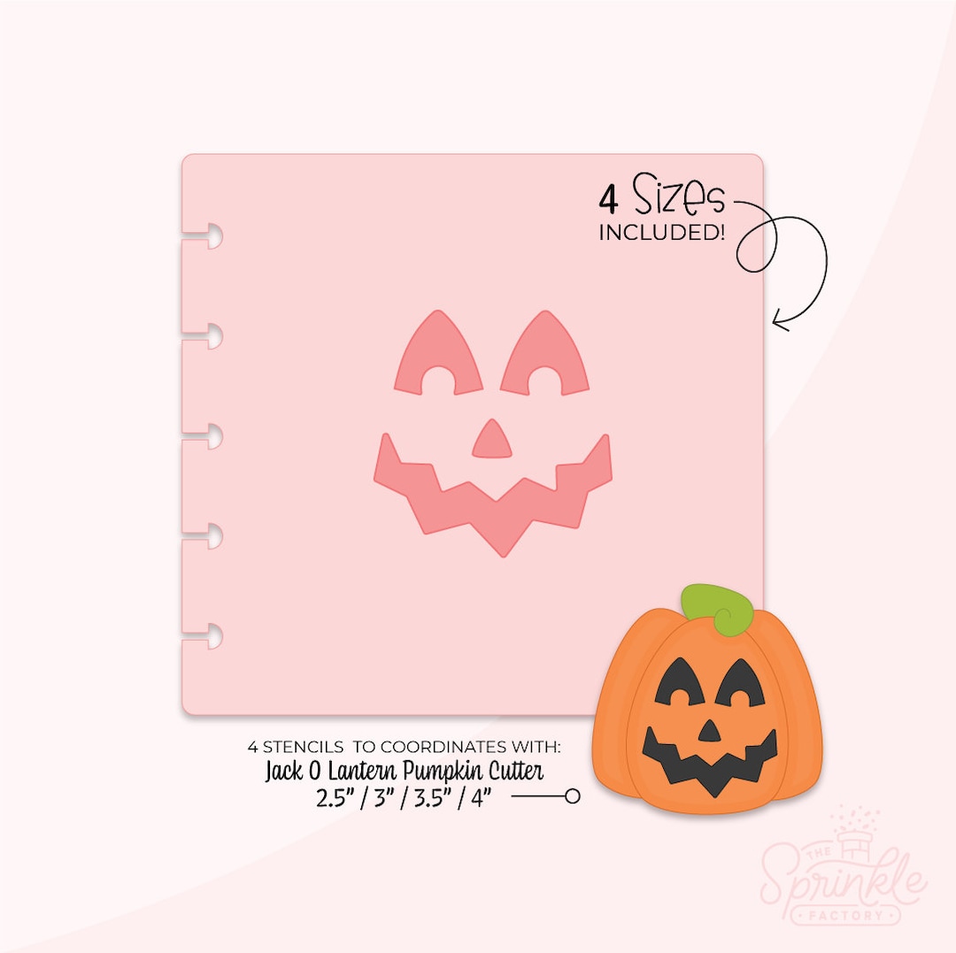 Jack O Lantern Smiling Pumpkin Digital .SVG Cookie Stencil! - Etsy