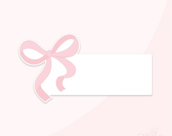 Bow Tag Cookie Cutter .STL Files  +  . PNG Eddie Images!