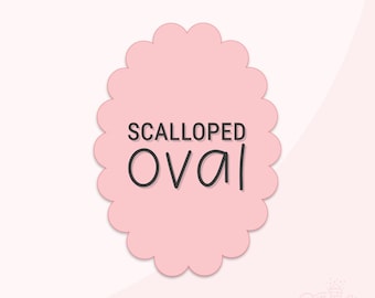 Basic Scalloped Oval Cookie Cutter .STL Files + .SVG Outline!