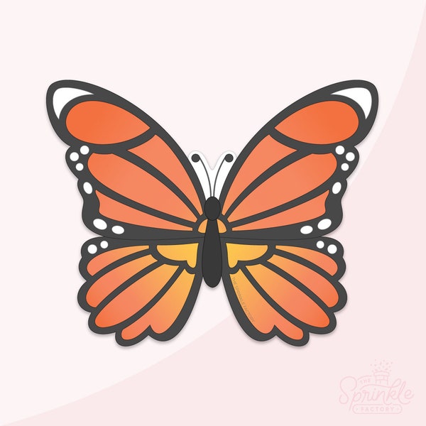 Monarch Butterfly Cookie Cutter Set .STL Files + . PNG Eddie Image!