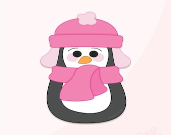 Penguin Wobbly With Hat Cookie Cutter .STL Files + . PNG Eddie Images!
