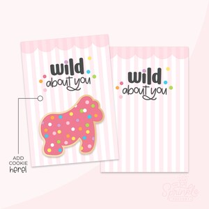 Wild About You 3,5 x 5 inch koekjeskaart afdrukbaar .pdf