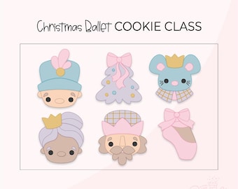 Christmas Ballet Cookie Class Cutters 6 .STL Files + 6 .PNG Eddie Images!