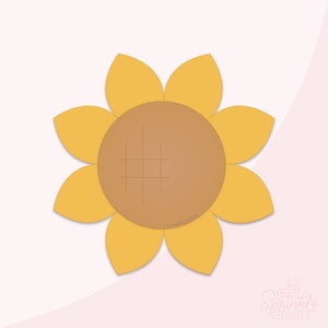 Zonnebloem Cookie Cutter. STL-bestanden +. PNG Eddie-afbeelding!