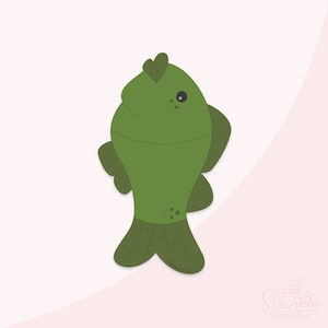 Bass Fish Cookie Cutter Set .STL Files + . PNG Eddie Image!