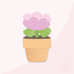 Kakform till krukväxtblomma .STL-filer + .PNG Eddie-bild!