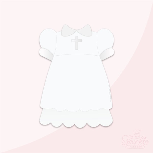 Baptism Baby Dress Cookie Cutter .STL Files + . PNG Eddie Image!