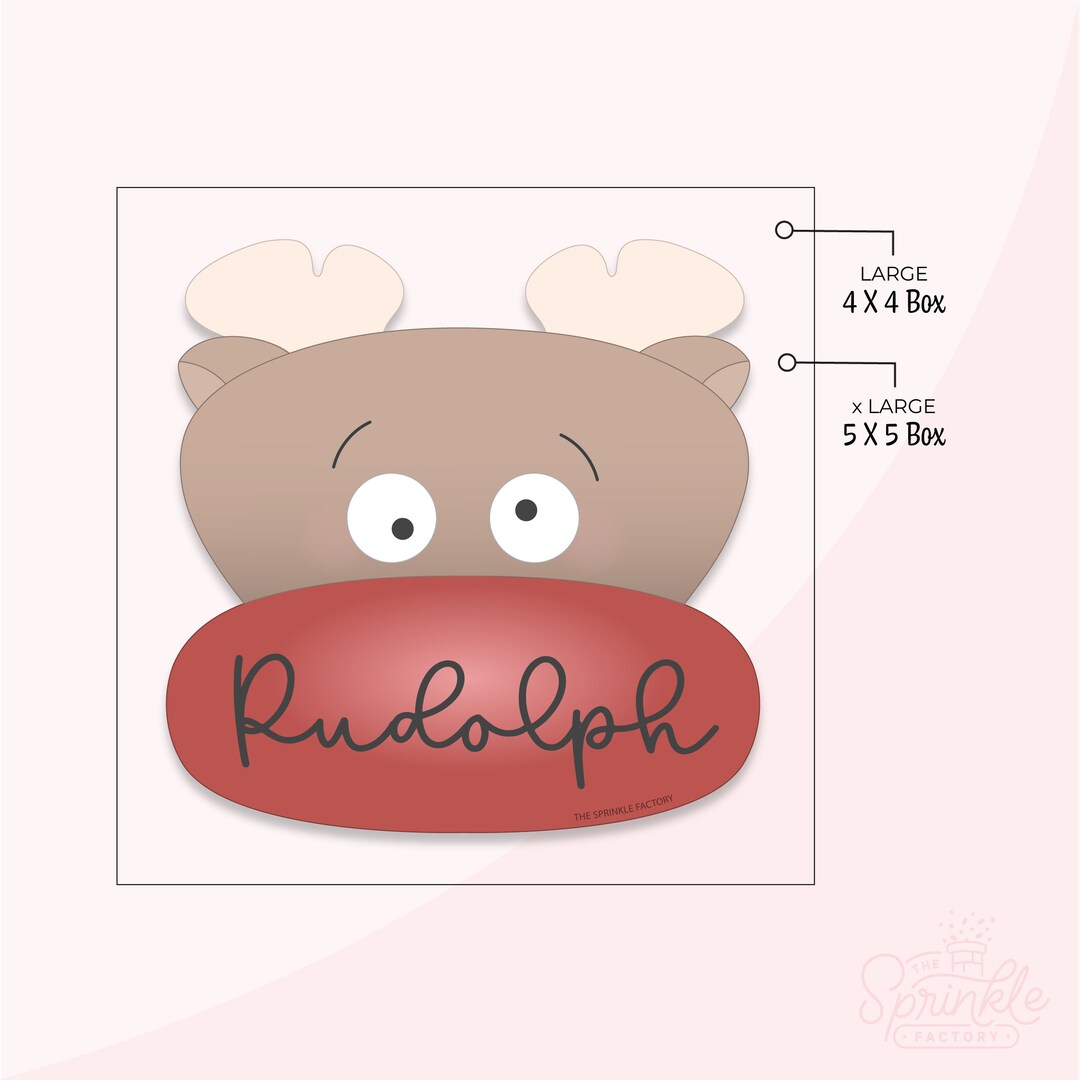 Silly Rudolph Plaque Cookie Cutter .STL File + . PNG Eddie Image! - Etsy