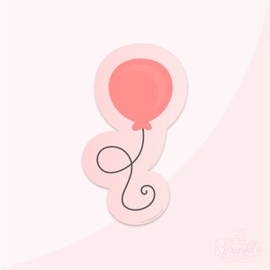 Single Balloon Cookie Cutter .STL File + . PNG Eddie Image!