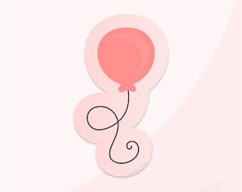 Single Balloon Cookie Cutter .STL File + . PNG Eddie Image!