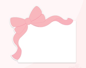 Bow Rectangle Plaque Cookie Cutter .STL Files  +  . PNG Eddie Images!