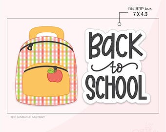 Back To School Set Cookie Cutter .STL Files  + 2 .PNG Eddie Images!