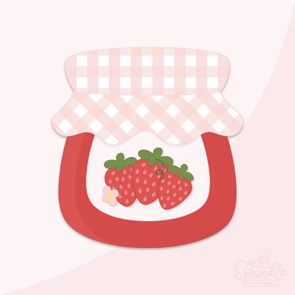 Strawberry Jam Jar Cookie Cutter .STL Files  +  . PNG Eddie Image!