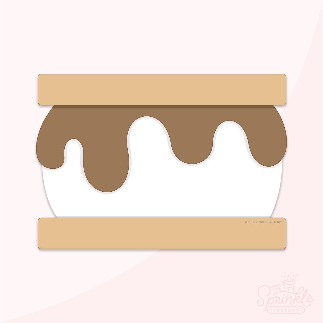 Marshmallow S'more Cookie Cutter .STL Files + . PNG Eddie Image!