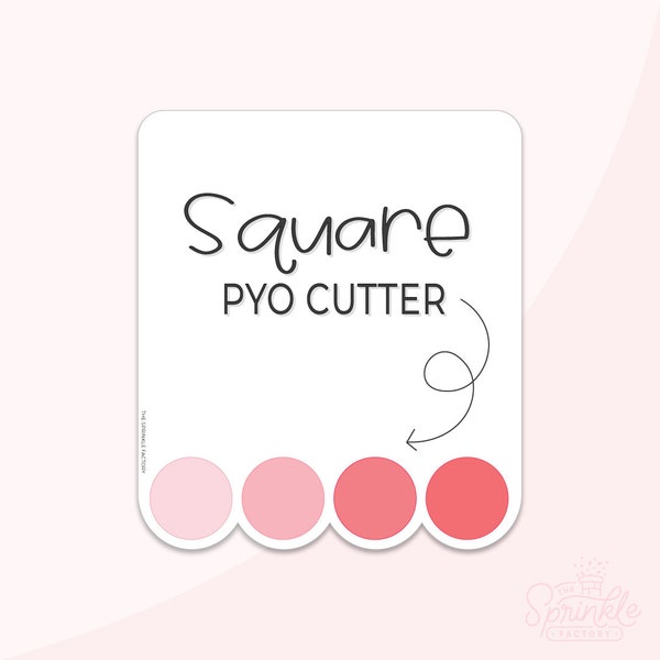 Square PYO Cookie Cutter .STL File With .SVG Outline!