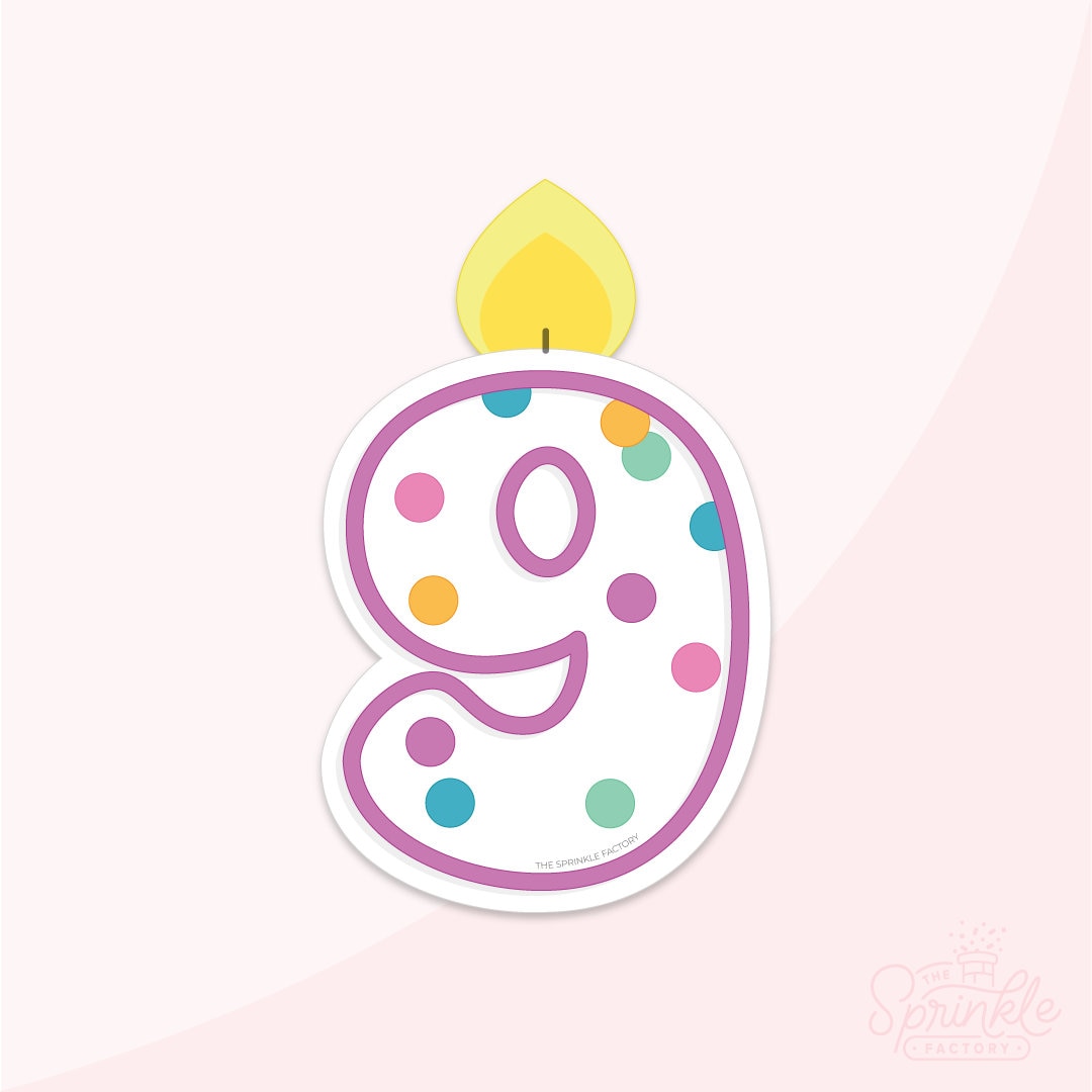 Birthday Candle 9 Cookie Cutter .STL Files . PNG Eddie Image - Etsy