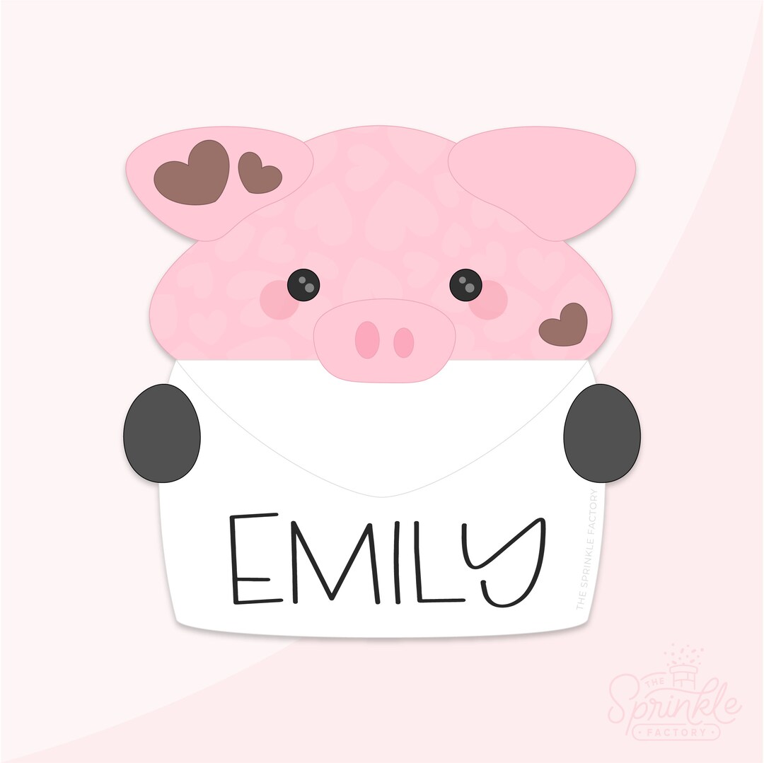 Love Letter Pig Cookie Cutter .STL Files Eddie Image 4 Sizes Etsy