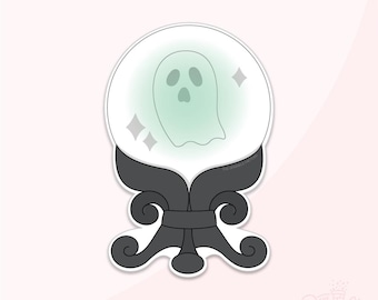 Haunted Crystal Ball Cookie Cutter .STL Files + . PNG Eddie Image!