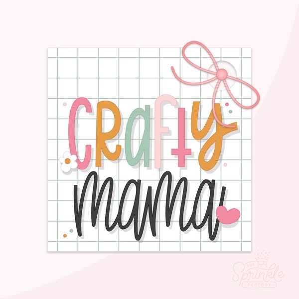 Crafty Mama 2" Cookie Tag Printable .PDF