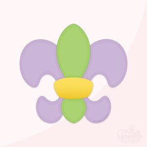 Mardi Gras Fluer De Lis Cookie Cutter .STL Files + . PNG Eddie Image!