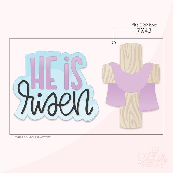 He Is Risen Cross Cookie Cutter Set .STL Files + . PNG Eddie Images!