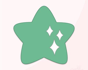Classic Christmas Star Cookie Cutter .STL File + . PNG Eddie Image!