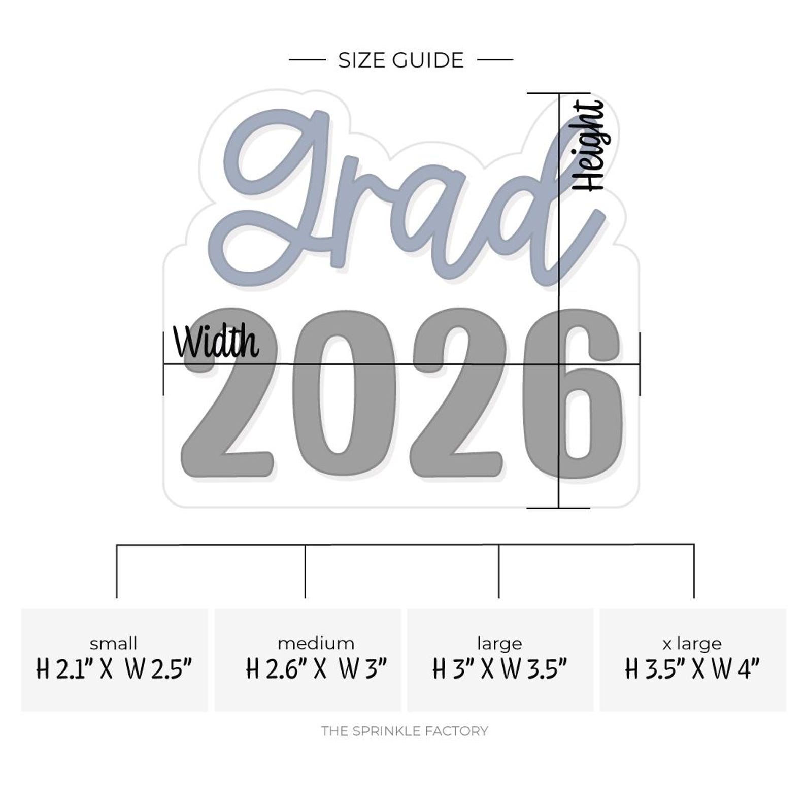 Grad Year Plaque Horizontal Cookie Cutter Set .STL Files + .PNG Eddie ...