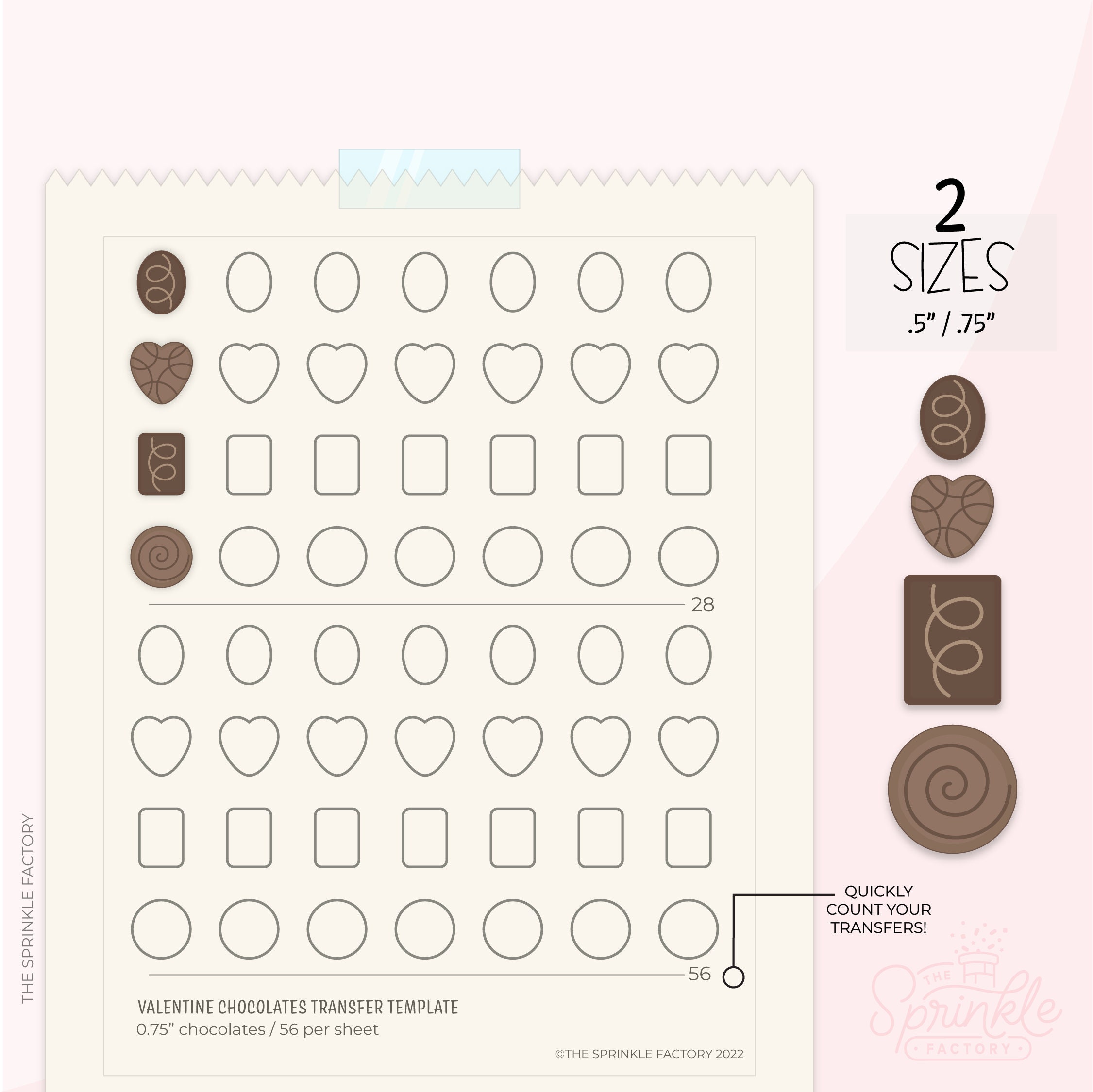Chocolate Transfer Paper, European Papers Roses