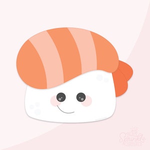 Garnelen-Sushi-Ausstechform .STL-Datei + PNG Eddie Bild!