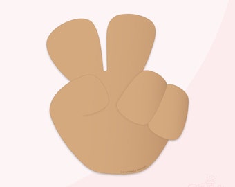 Peace Sign Cookie Cutter .STL Files + Eddie Images! 4 Sizes + 2 Skin Tones!