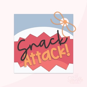 Snack Attack 5 cm kaketikett utskrivbar .PDF