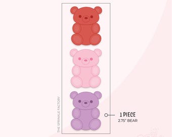 Mini Gummy Bears Cookie Cutter .STL File + 3 Eddie Images!