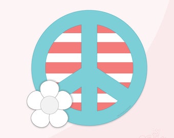 Daisy Peace Sign Cookie Cutter .STL Files + . PNG Eddie Image!