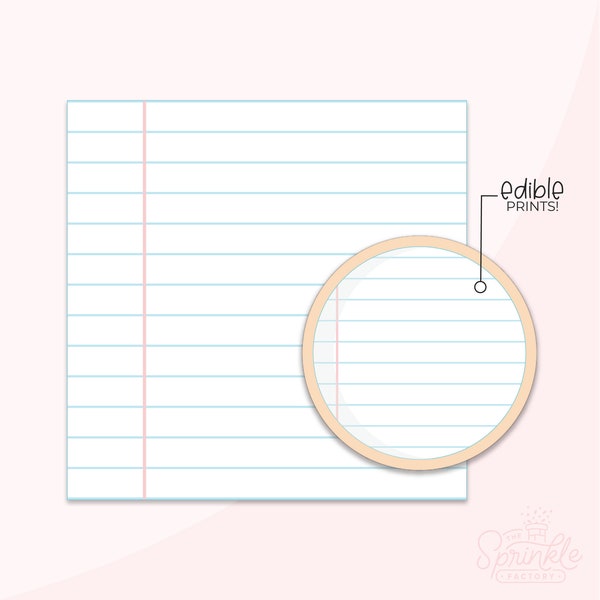 Notebook Paper Print .PNG