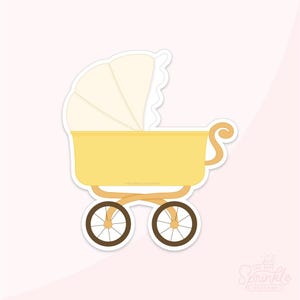 ビンテージ ベビーカー クッキー カッター .STL ファイル + .PNG エディ イメージ!