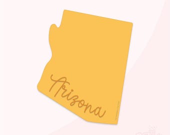 USA State Arizona Cookie Cutter .STL Files + .SVG Outline!