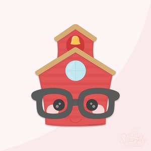 Nerdy School House Cookie Cutter Set .STL Files  + . PNG Eddie Image!
