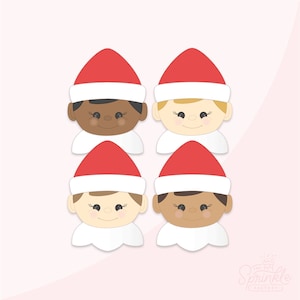 Boy Elf Face Cookie Cutter .STL File + 4 .PNG Eddie Images!