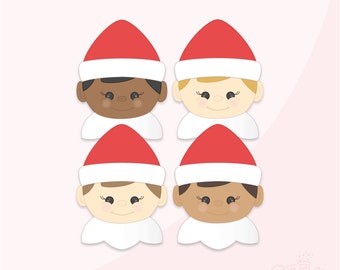 Boy Elf Face Cookie Cutter .STL File + 4 .PNG Eddie Images!