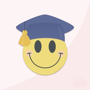 Smiley Grad Cookie Cutter Set  .STL Files + 8 .PNG Eddie Images!