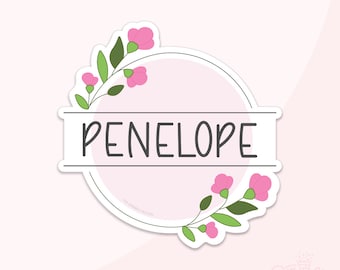 Floral Round Name Plaque Cookie Cutter .STL Files