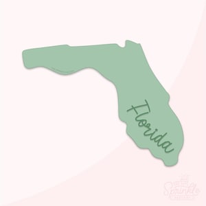 Cookie Cutter van de staat Florida van de VS .STL-bestanden + .SVG-overzicht!