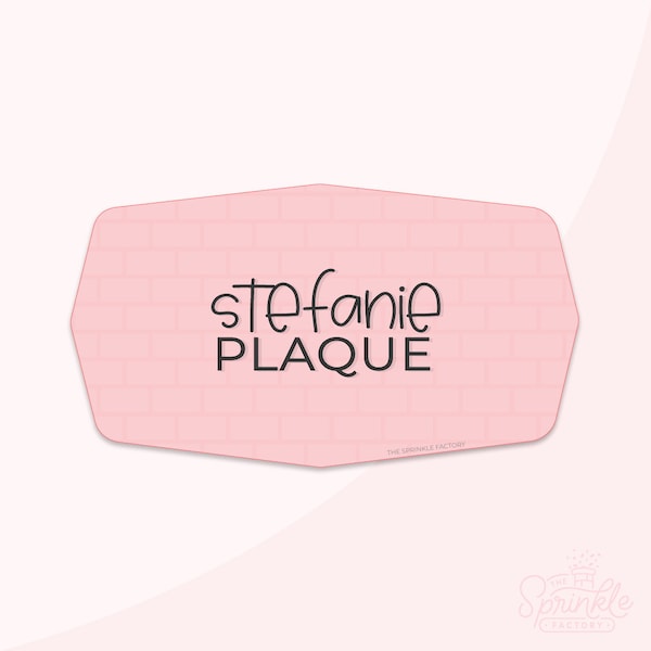 Stefanie Plaque Cookie Cutter .STL Files + .SVG Outlines!