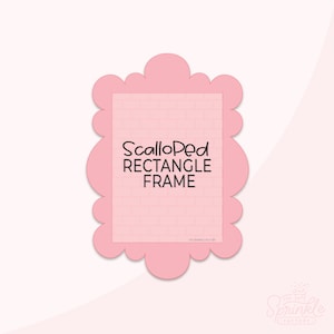 スカラップ長方形フレーム クッキー カッター .STL ファイル + .SVG アウトライン!